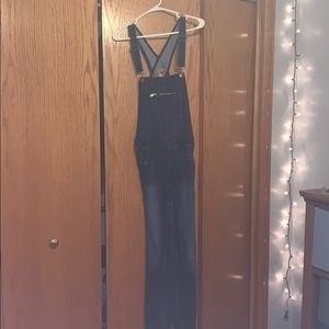 Dark denim pant overalls from American Eagle